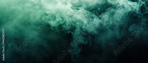 Wallpaper Mural Ethereal teal smoke swirls and dances in the dark creating a mystical and atmospheric background with a sense of depth and intrigue for creative projects Torontodigital.ca