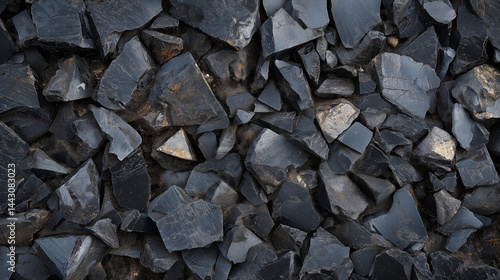 Wallpaper Mural Obsidian rock texture with blackstone and coal Torontodigital.ca