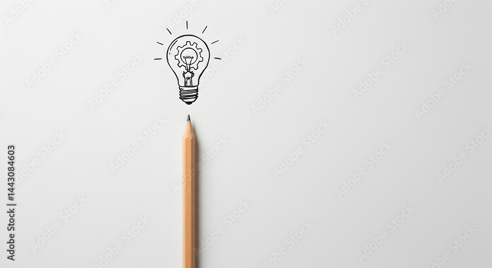 Pixel Lightbulb Drawing with Pencil on White Paper Background Promoting Creativity Pixel Lightbulb Drawing with Pencil on White Paper Background Promoting Creativity