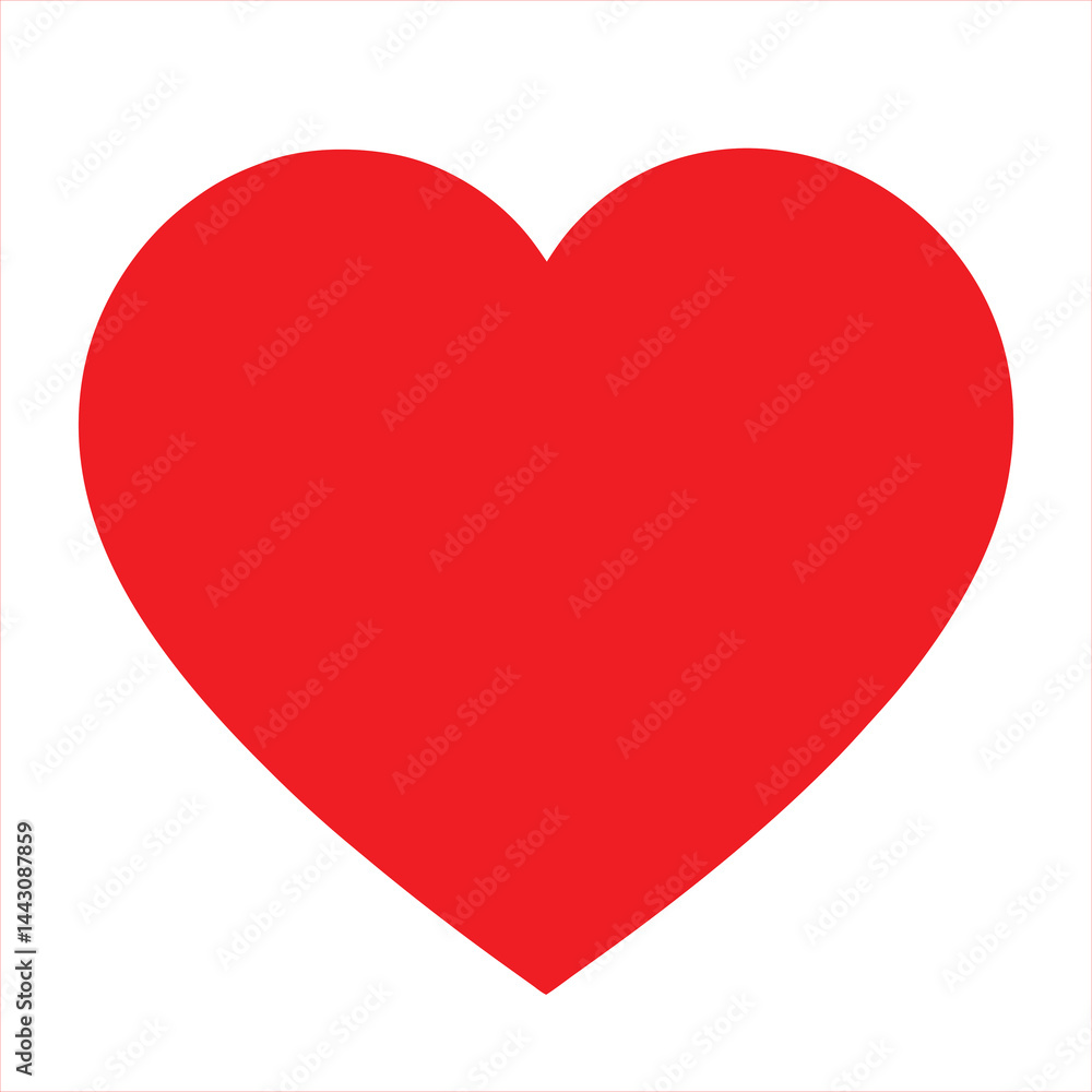 Red Heart Vector – Passion and Affection Symbol