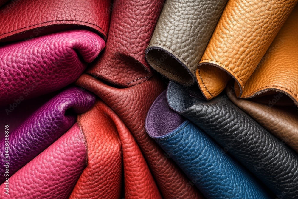 Luxurious leather texture with rich color and detailed grain.