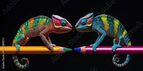 colorful chameleon
