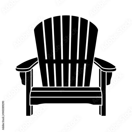 Adirondack Chair Silhouette Vector Illustration