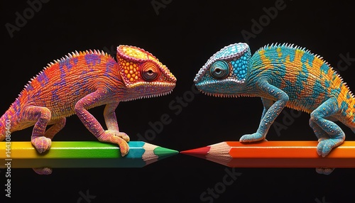 colorful chameleon
