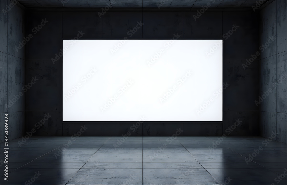 A large empty screen dominates a dimly lit room, its surface reflecting nothing but the faint glow of ambient light._00001_ A large empty screen dominates a dimly lit room, its surface reflecting nothing but the faint glow of ambient light._00001_