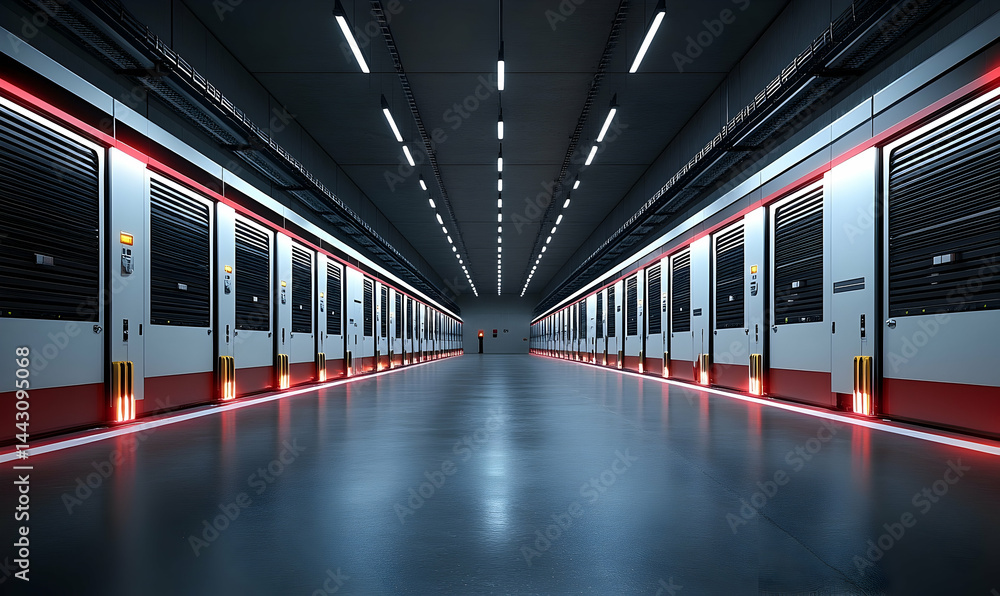 Fototapeta premium Modern train station interior