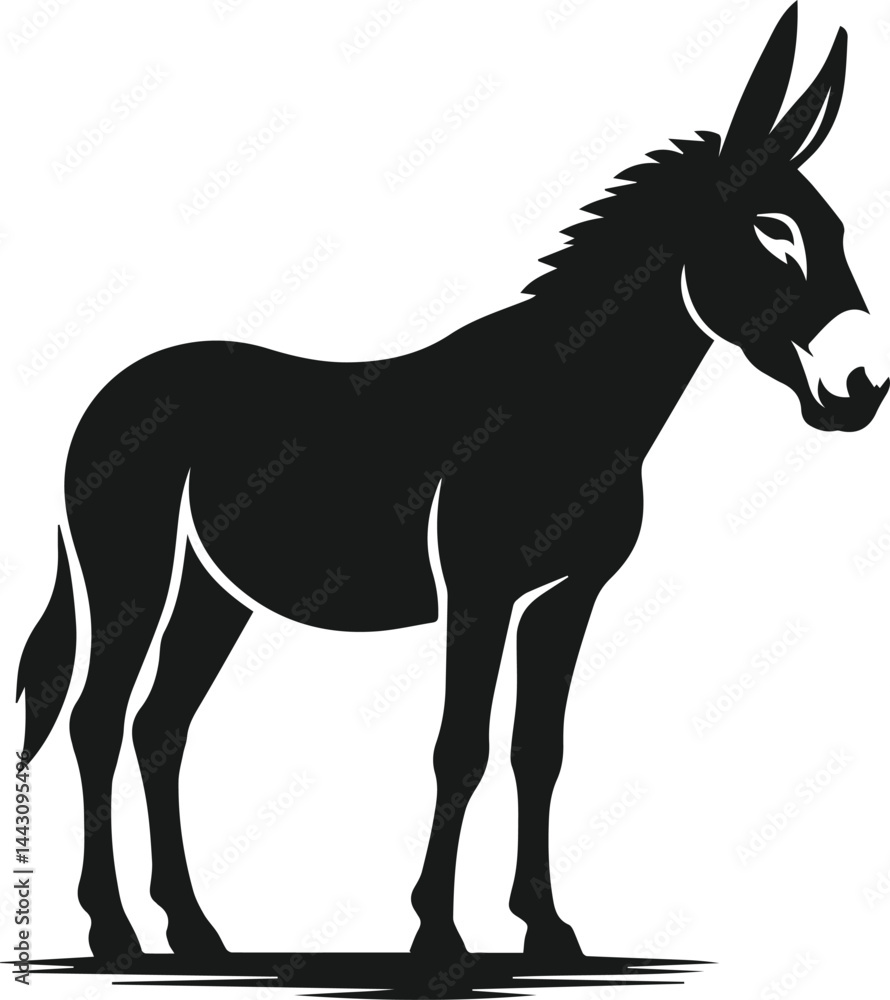 Vector silhouette of a mule Vector silhouette of a mule