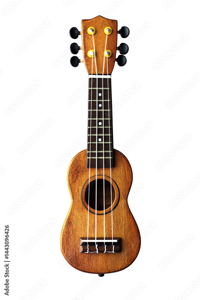 Obraz premium Isolated Wooden Ukulele with Simple Design