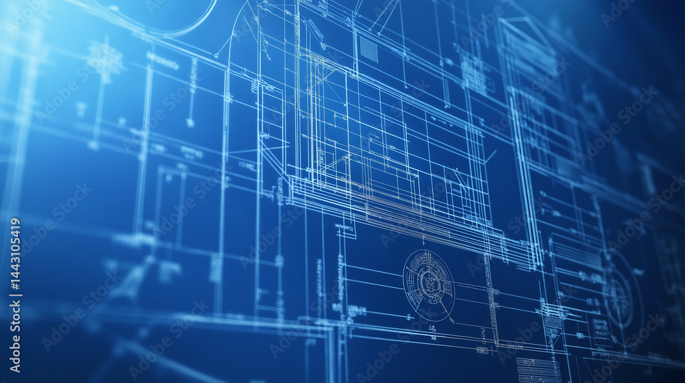 Architect blueprint and plan design with pen Architect blueprint and plan design with pen