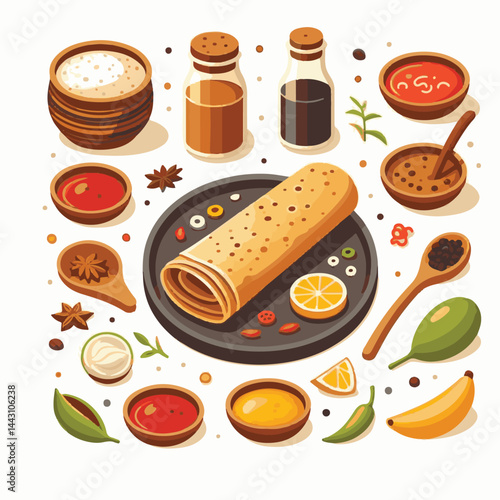 food, chutney, indian, meal, traditional, restaurant, delicious, dosa, healthy, asian, breakfast, sambar, cuisine, sambhar, masala dosa, india, spicy, vegetarian, plate, masala, kerala, curry, served,