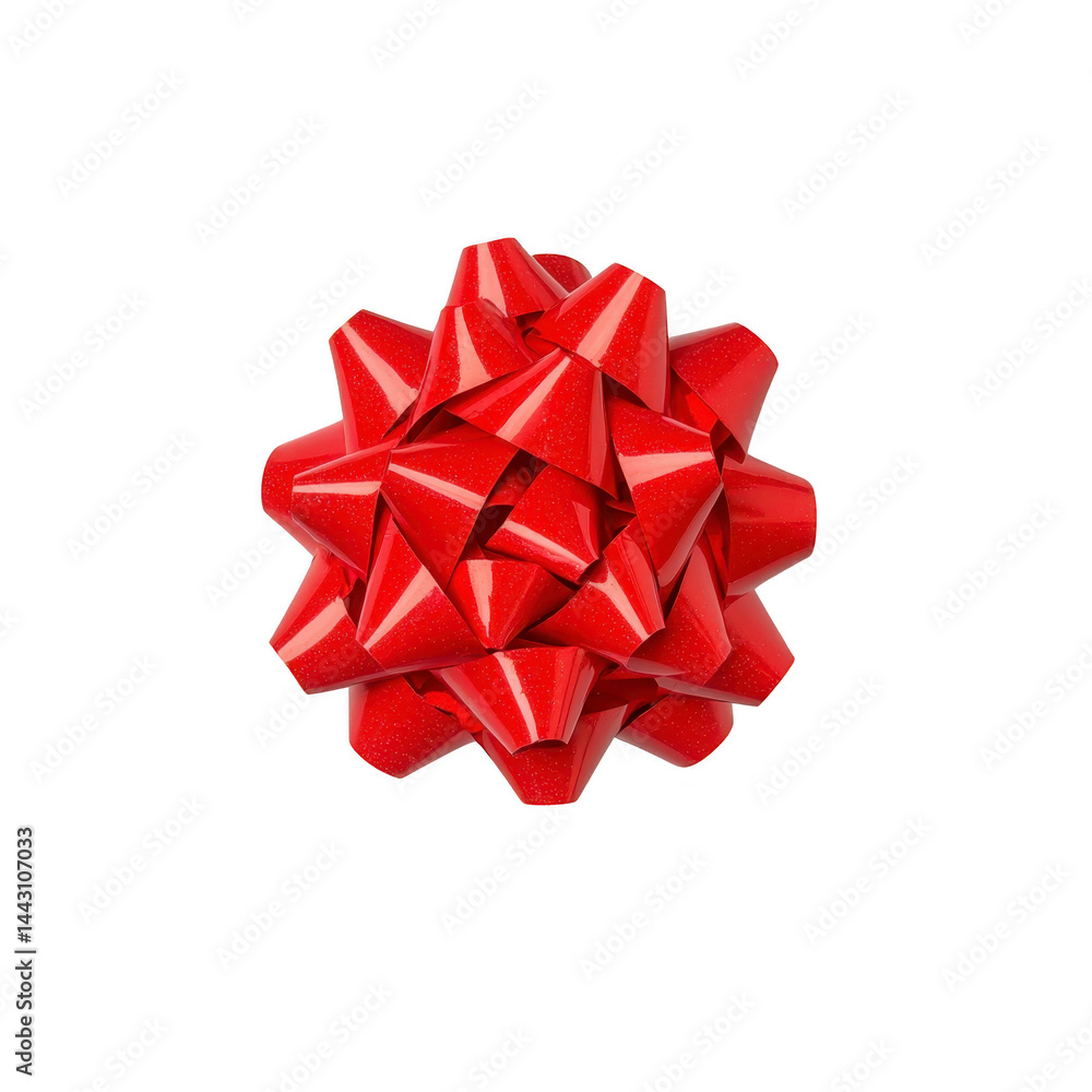 Shiny red gift bow with glossy finish, perfect for adding festive touch to presents. bow intricate loops create sense of elegance and celebration Shiny red gift bow with glossy finish, perfect for adding festive touch to presents. bow intricate loops create sense of elegance and celebration