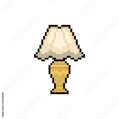 bedside lamp icon pixel art