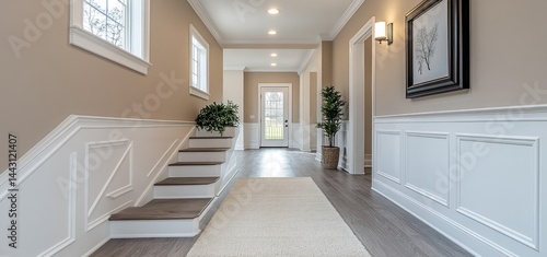 Elegant Home Interior  Staircase and Hallway Design