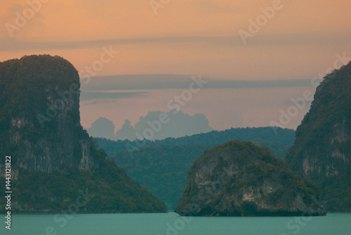 Sunset over the sea in Thailand