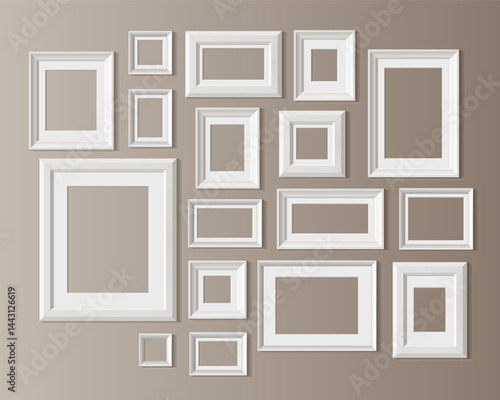 Black photo or picture frame template.