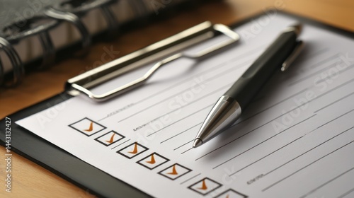 Wallpaper Mural Pen and Checklist on Clipboard for Organization and Planning Tasks Torontodigital.ca