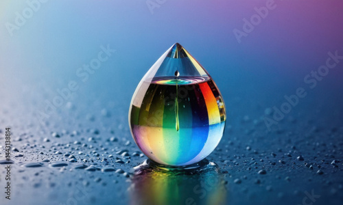 Obraz na płótnie A colorful water drop sitting on a table w salonie