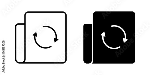 Update document Icon set. Symbol isolated white background. vector illustration. color editable.