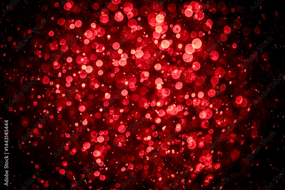 Blurred photo with red dots visible glittering, shining brightly look and feel luxurious Blurred photo with red dots visible glittering, shining brightly look and feel luxurious