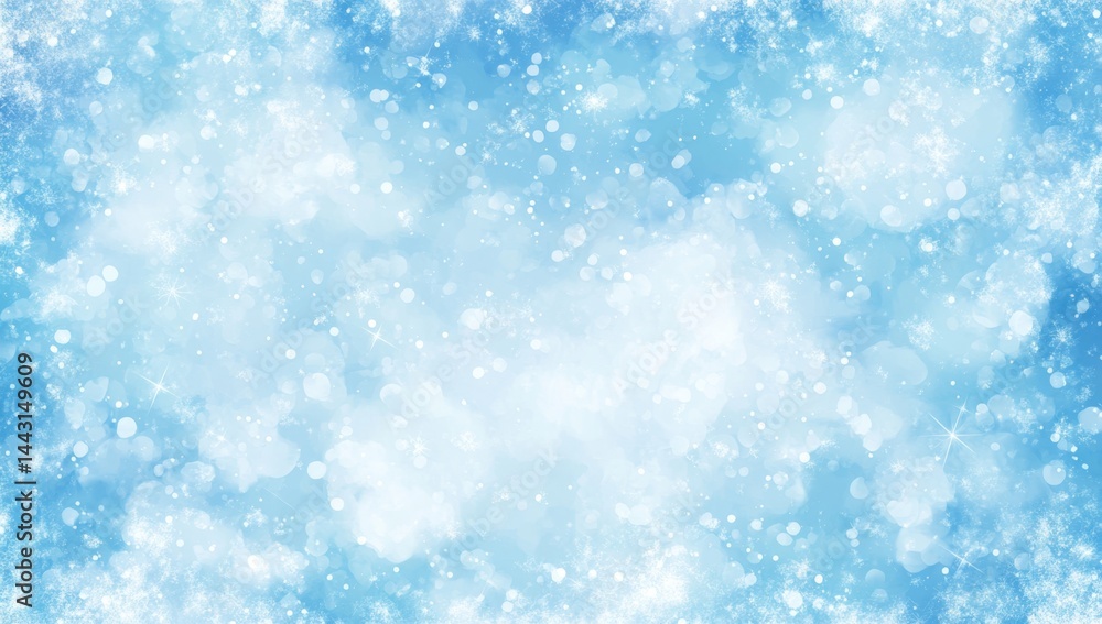 Obraz premium Winter snowflakes, soft light, dreamy