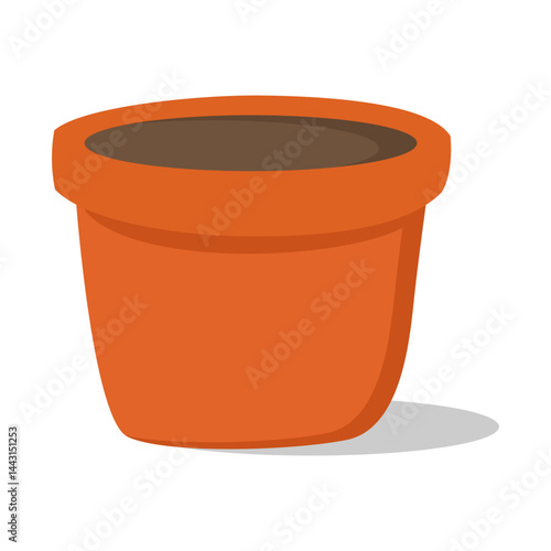 Empty Clay Flower Pot
