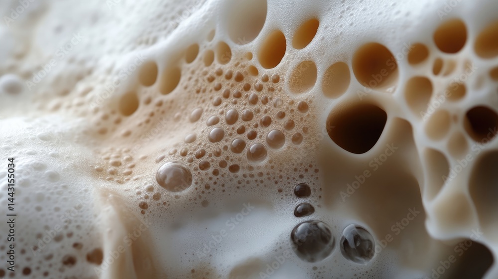 Close-up of frothy, bubbly beverage foam Close-up of frothy, bubbly beverage foam