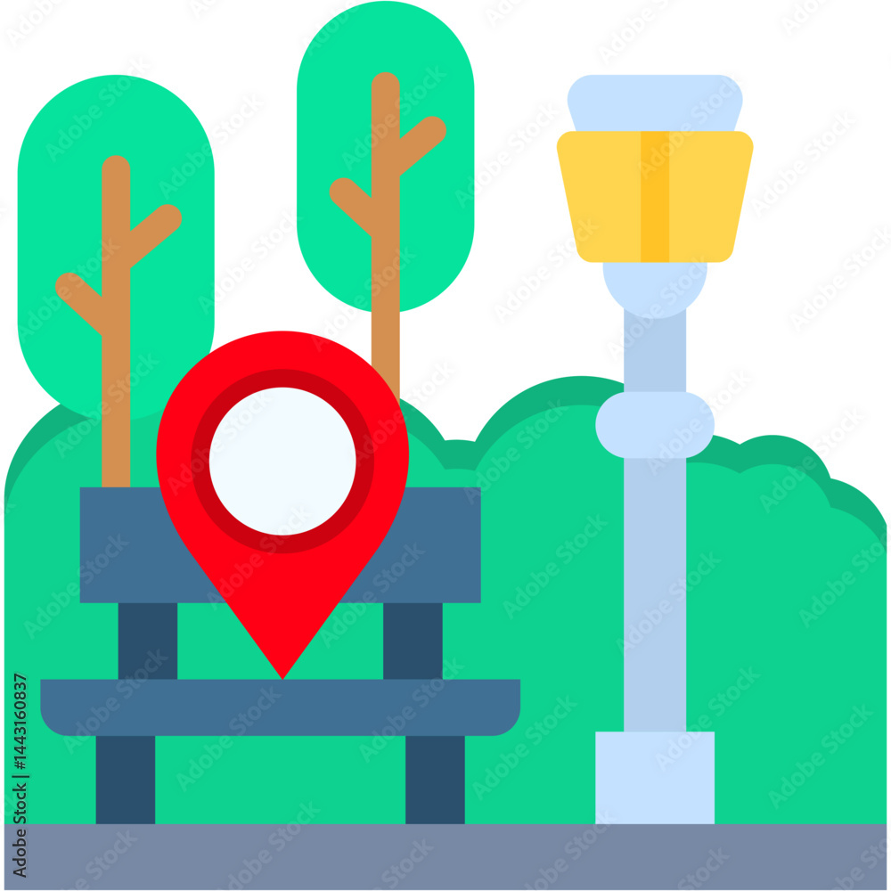 Obraz premium Park Location icon