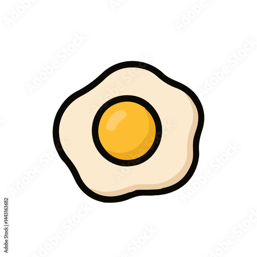 Cute Egg Omelet Illustration