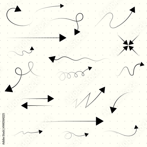 Minimalist Arrow Paths with Curved Lines