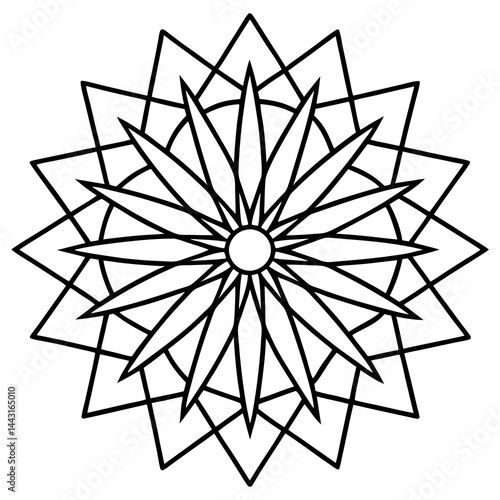 Elegant Mandala Wheel Vector