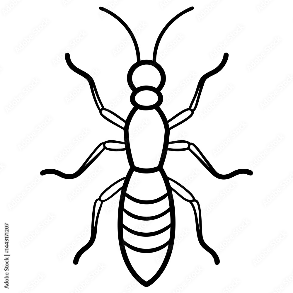 Elegant Termite Line Drawing Elegant Termite Line Drawing