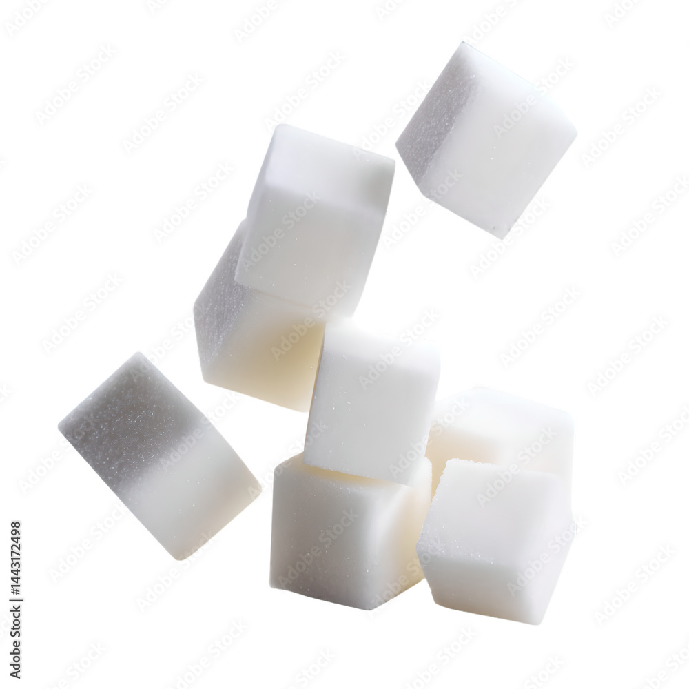 white sugar cubes on transparent background white sugar cubes on transparent background