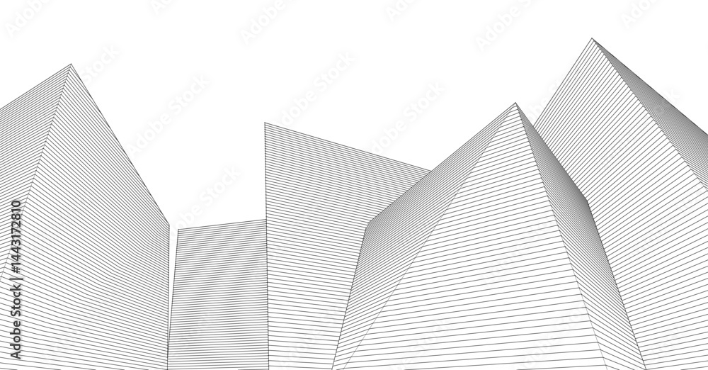 Fototapeta premium abstract architecture 3d illustration background