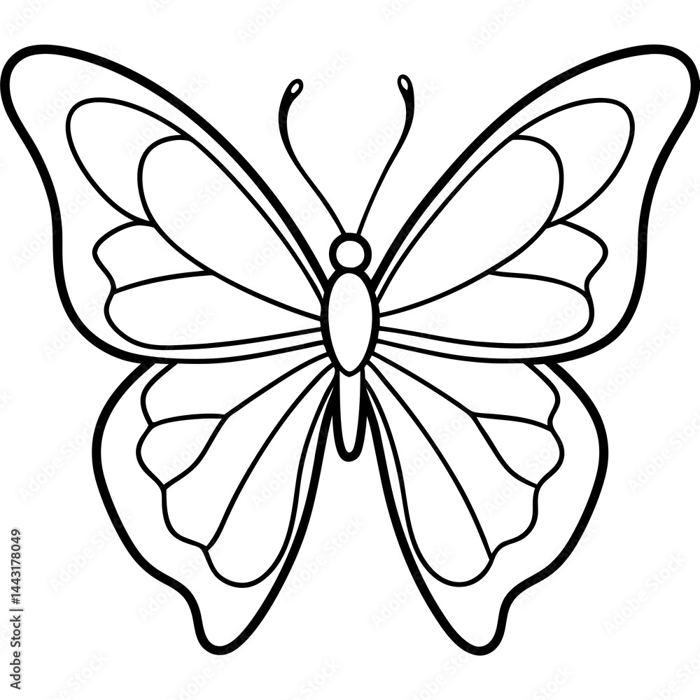 Minimalist Butterfly Line Art Vector Minimalist Butterfly Line Art Vector
