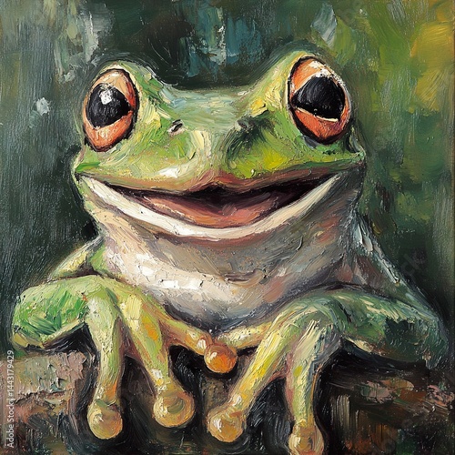 Smiling Frog Painting