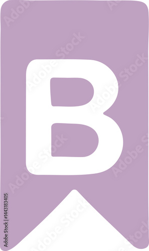 Wallpaper Mural vector illustration of letter B pennant Torontodigital.ca