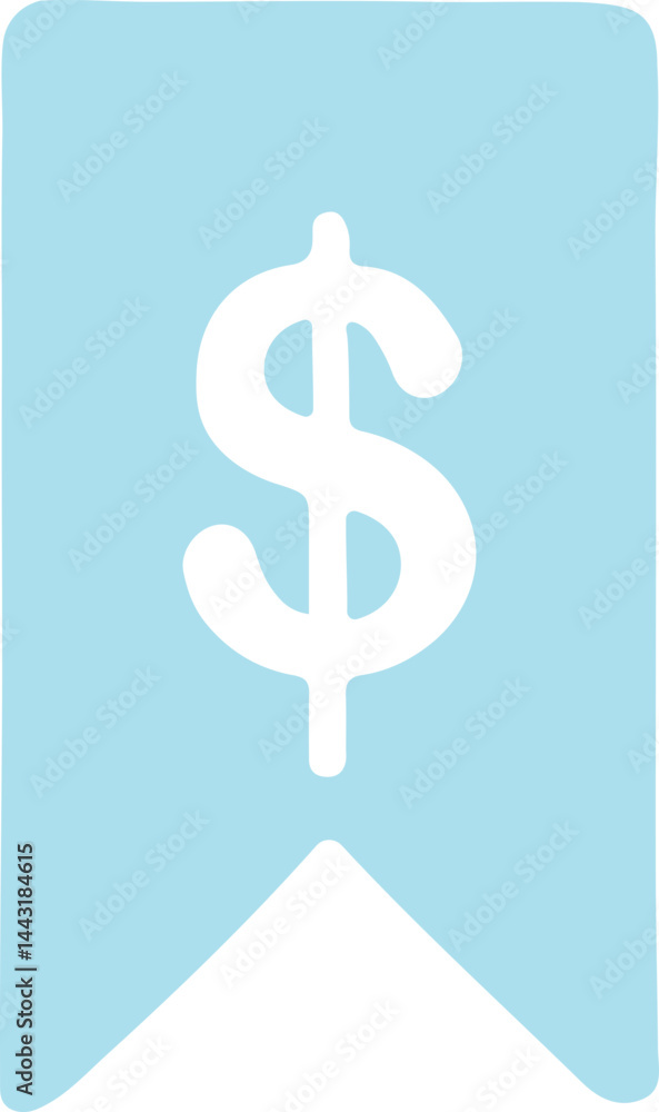 Fototapeta premium vector illustration of dollar sign pennant