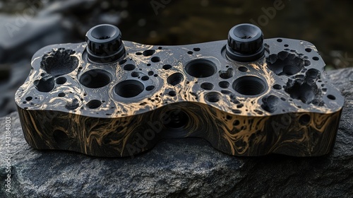 Abstract Black and Gold Design