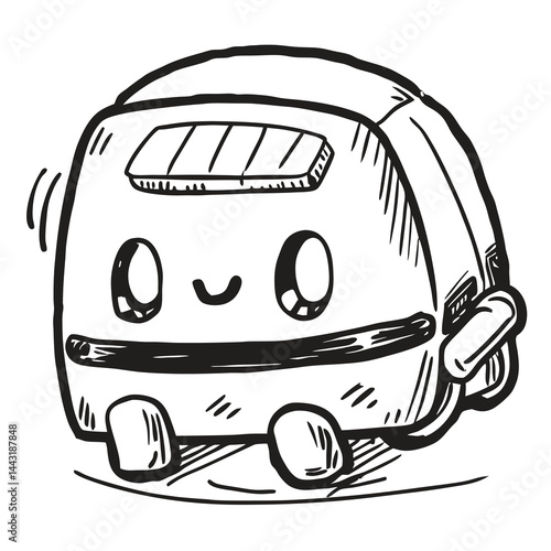Cute cartoon toaster