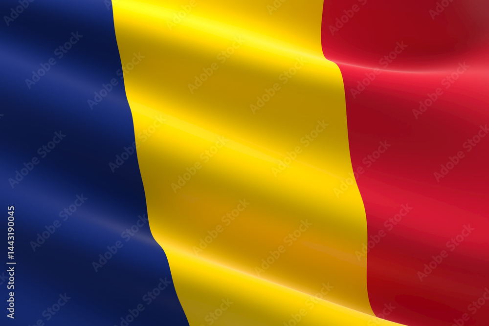 Fototapeta premium Flag of Chad.