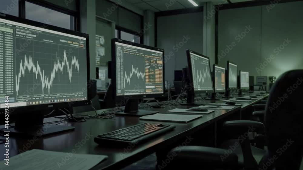 Stock Market Monitors in Office Stock Market Monitors in Office