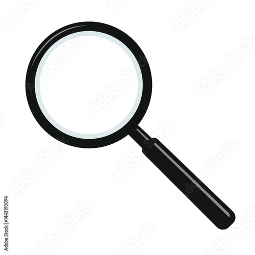 Magnifying glass vector icon, Search and zoom tool illustration, Downloadable graphic for investigation and analysis