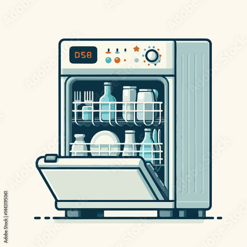 dishwasher, home, kitchen, technology, hygiene, machine, modern, clean, housework, household, house, appliance, open, equipment, domestic, washer, lifestyle, work, cleaner, plate, person, washing, dis