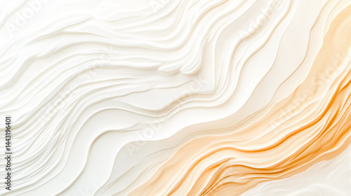 Abstract textured background in white and beige shades hand-painted acrylic template with contemporary minimal artwork