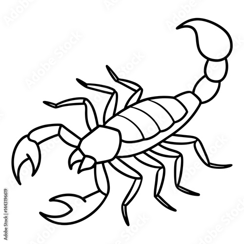 Minimalist Scorpion One-Line Vector Art