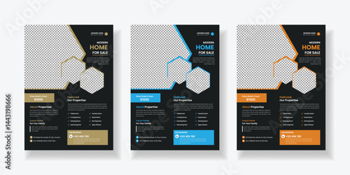 Real estate flyer design, Property or Home sale Flyer design template