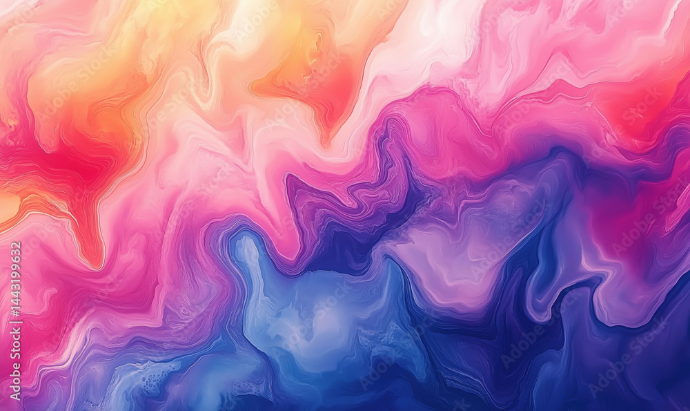 Colorful abstract fluid art with vibrant swirls and gradients in pink, orange, and blue. Colorful abstract fluid art with vibrant swirls and gradients in pink, orange, and blue.