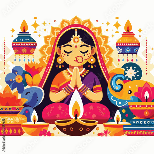 deepavali, background, indian, holiday, happy, festival, diya, deepawali, religion, culture, hindu, lamp, diwali, decoration, traditional, celebration, hinduism, banner, india, light, illustration, ab