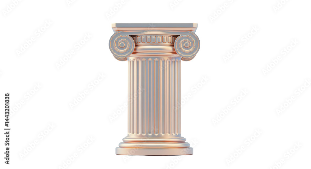 Isolated Doric Order Architectural Column Isolated Doric Order Architectural Column