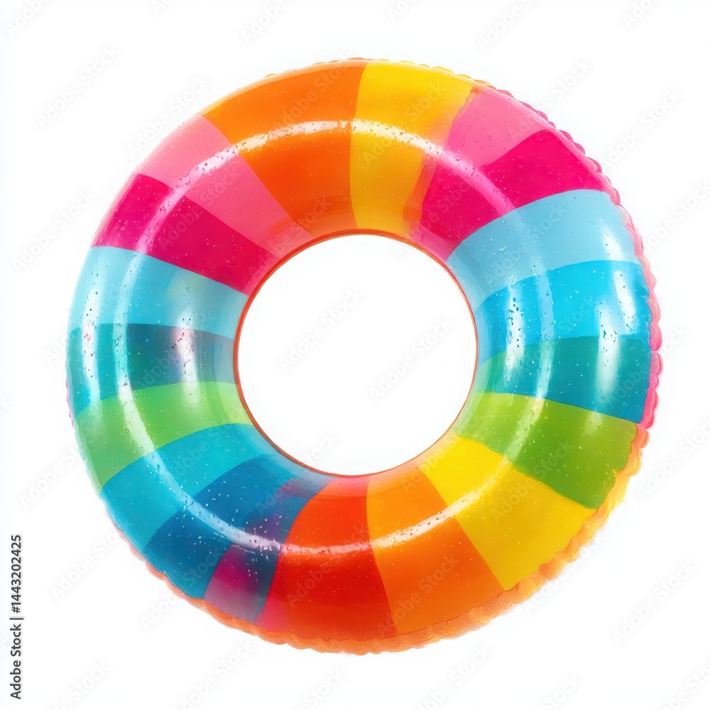 Obraz premium Colorful inflatable ring isolated on white background